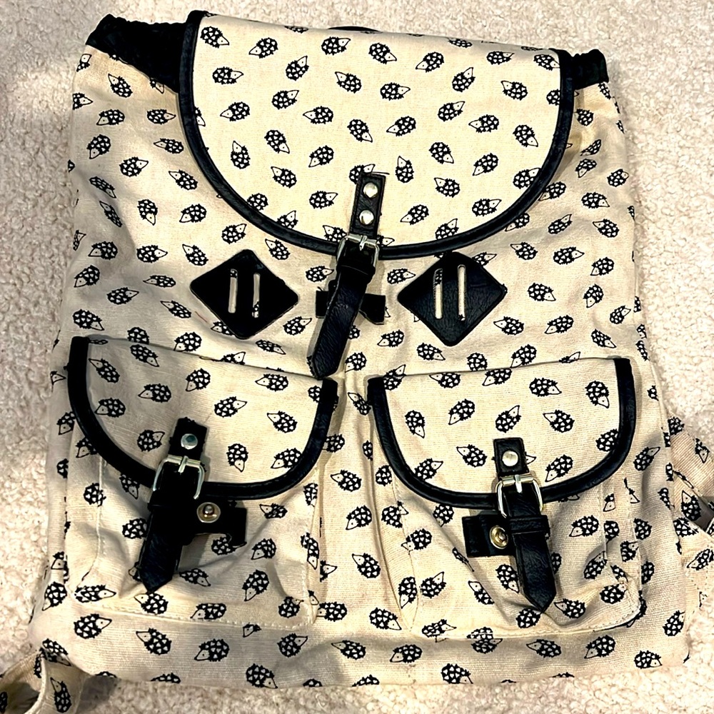Hedgehog Print Canvas Backpack Mossimo Supply Co